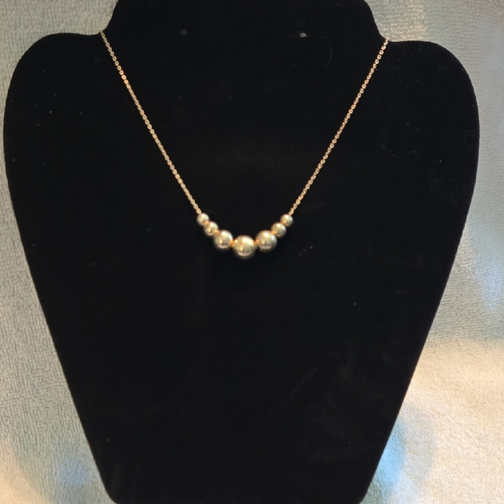 16" Gold Concentric Beads Necklace